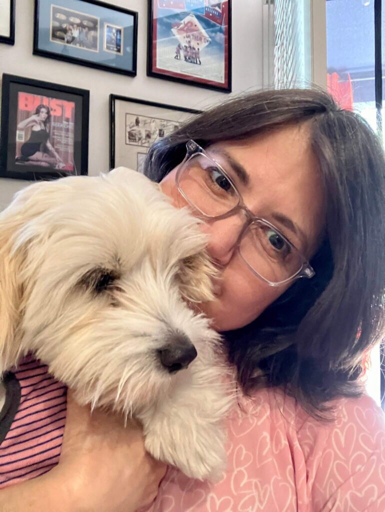 Julie Dove and her dog Poppy